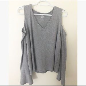 Cold shoulder sweater